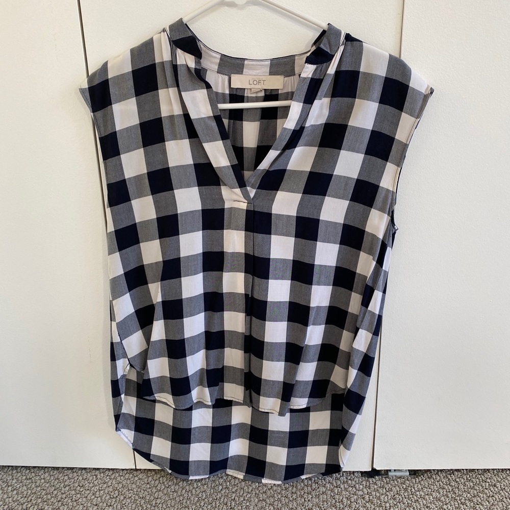 Gingham Sleeveless Top